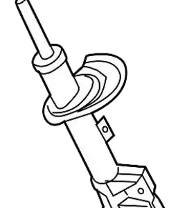 Right rear shock absorber strut assy