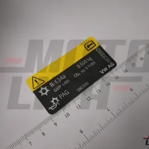 STICKER AC *REFRIGERANT R134A*CHARGE LEVEL