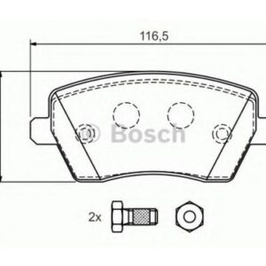 Disc brake pad set; front