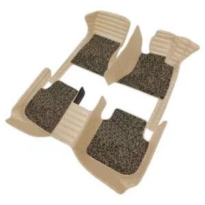 9D Car Floor Mats - Biege