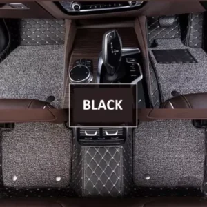 7D Car Floor Mats - Black (Set of 4)