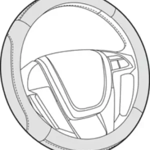 STEERING WHEEL COVER - WHITE