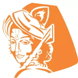 Lord Krishna Idol Graphic - Small (Orange)