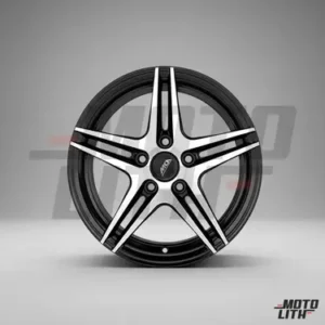 Alloy Wheel 16"/5 Holes/Pcd-114.3/Et-27 - Machined Black