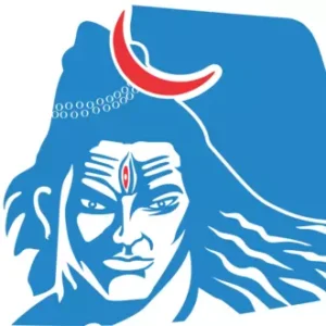 Lord Shiva Idol Graphic - Small (Sky Blue)